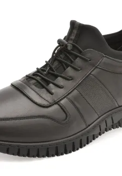 Pantofi sport BITE THE BULLET negri, RW1130, din piele naturala imagine