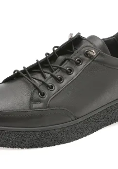 Pantofi sport BITE THE BULLET negri, RW1138, din piele naturala imagine