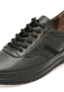 Pantofi sport BITE THE BULLET negri, RZ008, din piele naturala imagine