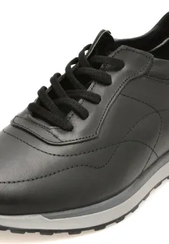 Pantofi sport BITE THE BULLET negri, RZ2025, din piele naturala imagine