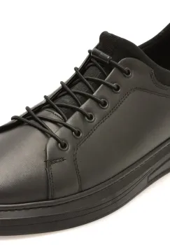 Pantofi sport BITE THE BULLET negri, RZ700, din piele naturala imagine