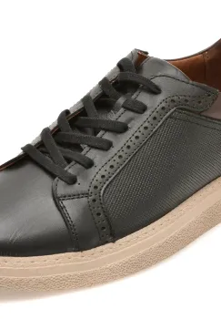 Pantofi sport BITE THE BULLET negri, SF010, din piele naturala imagine