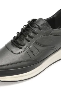 Pantofi sport BITE THE BULLET negri, SY303, din piele naturala imagine