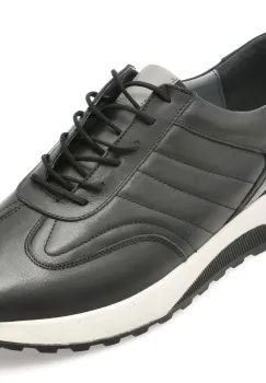 Pantofi sport BITE THE BULLET negri, SY320, din piele naturala imagine