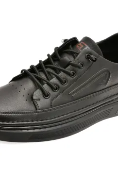 Pantofi sport BITE THE BULLET negri, TB78611, din piele naturala imagine