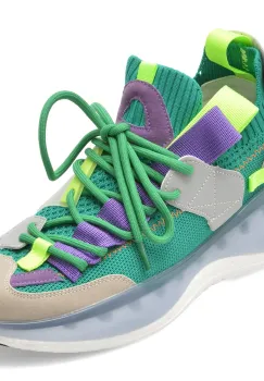 Pantofi sport BITE THE BULLET verzi, 221008, din material textil imagine