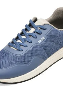Pantofi sport BOSS albastri, 3962, din material textil imagine
