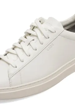 Pantofi sport BOSS albi, 2853, din piele naturala imagine