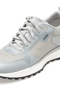 Pantofi sport BOSS albi, 3195, din material textil imagine