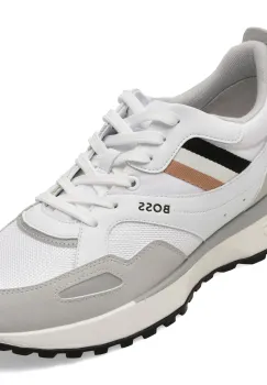 Pantofi sport BOSS albi, 8280, din material textil imagine