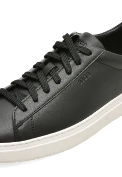 Pantofi sport BOSS negri, 2853, din piele naturala imagine