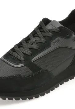 Pantofi sport BOSS negri, 3221, din material textil imagine
