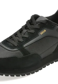 Pantofi sport BOSS negri, 3221, din material textil imagine