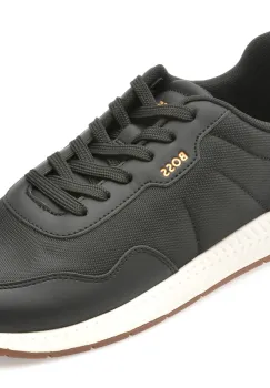 Pantofi sport BOSS negri, 6481, din material textil imagine