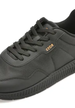 Pantofi sport BOSS negri, 6481, din material textil imagine