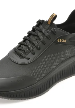 Pantofi sport BOSS negri, 6488, din material textil imagine