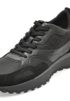Pantofi sport BOSS negri, 6496, din material textil imagine
