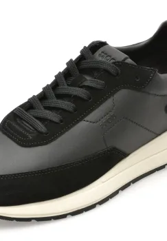 Pantofi sport BOSS negri, 7837, din piele naturala imagine