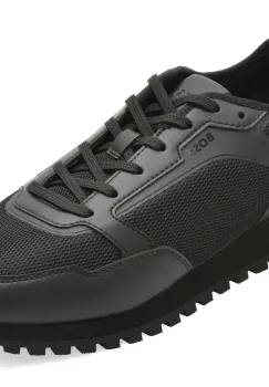 Pantofi sport BOSS negri, 7903, din material textil imagine