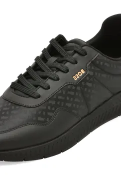 Pantofi sport BOSS negri, 8772, din material textil imagine