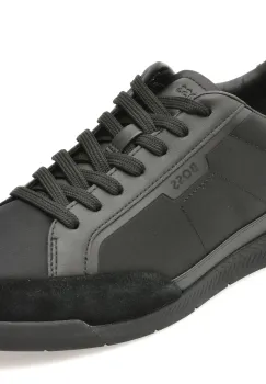 Pantofi sport BOSS negri, 8864, din material textil imagine