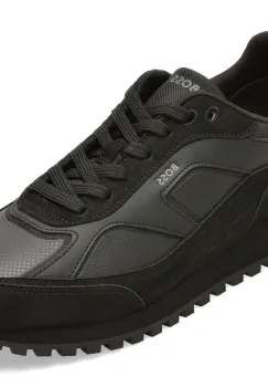 Pantofi sport BOSS negri, 8929, din piele ecologica imagine