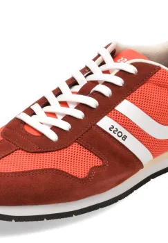 Pantofi sport BOSS rosii, 8468, din material textil imagine