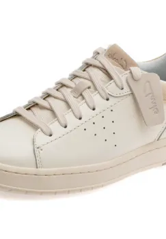 Pantofi sport CLARKS albi, COURTLITE 2 RUN, din piele naturala imagine