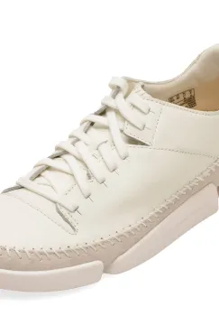 Pantofi sport CLARKS albi, TRIGENIC 2 FLEX, din piele naturala imagine