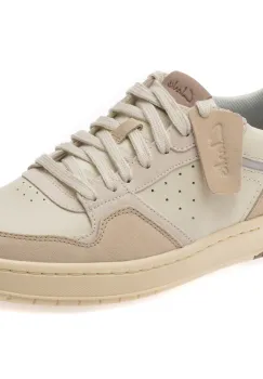 Pantofi sport CLARKS bej, COURTLITE 2 LO, din piele naturala imagine