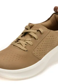 Pantofi sport CLARKS bej, SOLESTY, din nabuc imagine