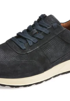 Pantofi sport CLARKS bleumarin, RADWELL TIE, din piele intoarsa imagine