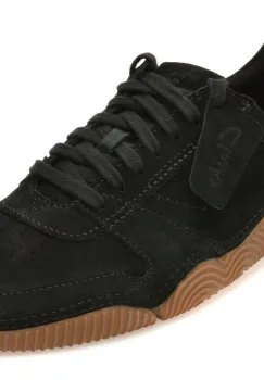 Pantofi sport CLARKS negri, SHARPHAM LACE, din piele intoarsa imagine