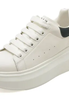 Pantofi sport EPICA alb-negru, 70637, din piele naturala imagine