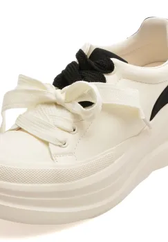 Pantofi sport EPICA alb-negru, C1925, din piele naturala imagine