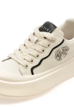 Pantofi sport EPICA alb-negru, M1362, din piele naturala imagine