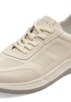 Pantofi sport EPICA albi, 250505, din piele naturala imagine