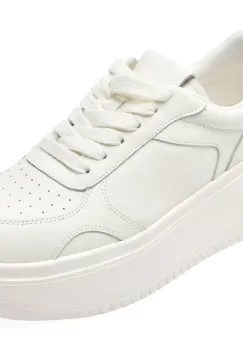 Pantofi sport EPICA albi, 258819, din piele naturala imagine