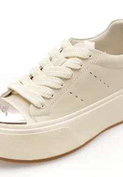 Pantofi sport EPICA albi, 28701, din piele naturala imagine