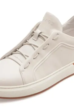 Pantofi sport EPICA albi, 300166, din piele naturala imagine