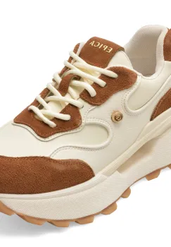 Pantofi sport EPICA albi, 5371, din piele naturala imagine