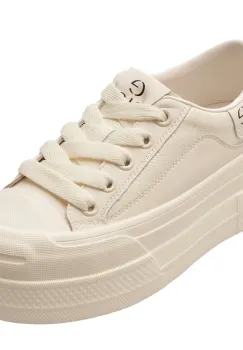 Pantofi sport EPICA albi, C119211, din piele naturala imagine