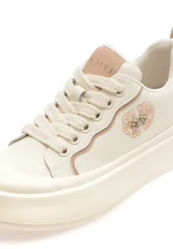 Pantofi sport EPICA albi, M1362, din piele naturala imagine