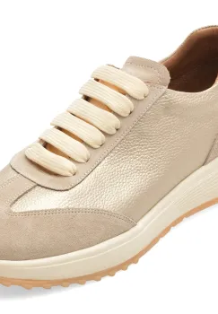 Pantofi sport EPICA aurii, 1001319, din piele naturala imagine