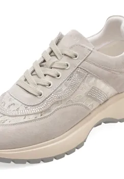Pantofi sport EPICA gri, QS836, din material textil si piele naturala imagine