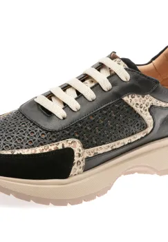 Pantofi sport EPICA negri, 146250S, din piele intoarsa imagine