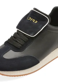 Pantofi sport EPICA negri, 59635, din piele naturala imagine