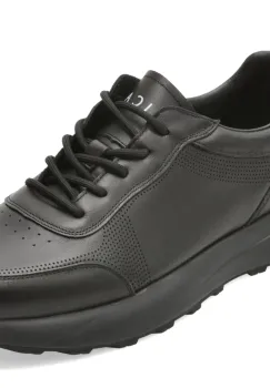 Pantofi sport EPICA negri, 63026, din piele naturala imagine