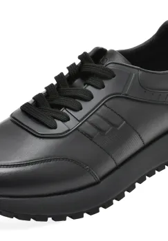 Pantofi sport EPICA negri, 690063, din piele naturala imagine