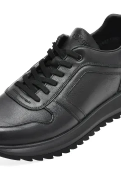 Pantofi sport EPICA negri, 690109, din piele naturala imagine